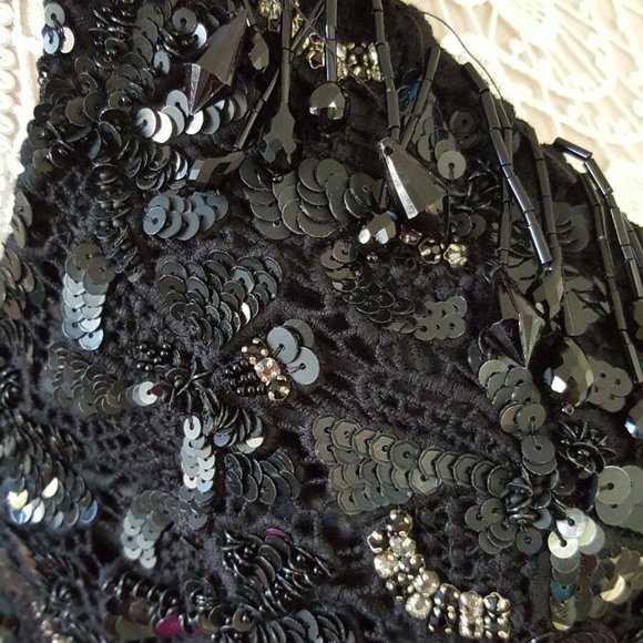 ◇$8,990 NEW OSCAR DE LA RENTA MARGENTA PINK BLACK BEAD SILK RUNWAY GOWN US 6 - Picture 7 of 10